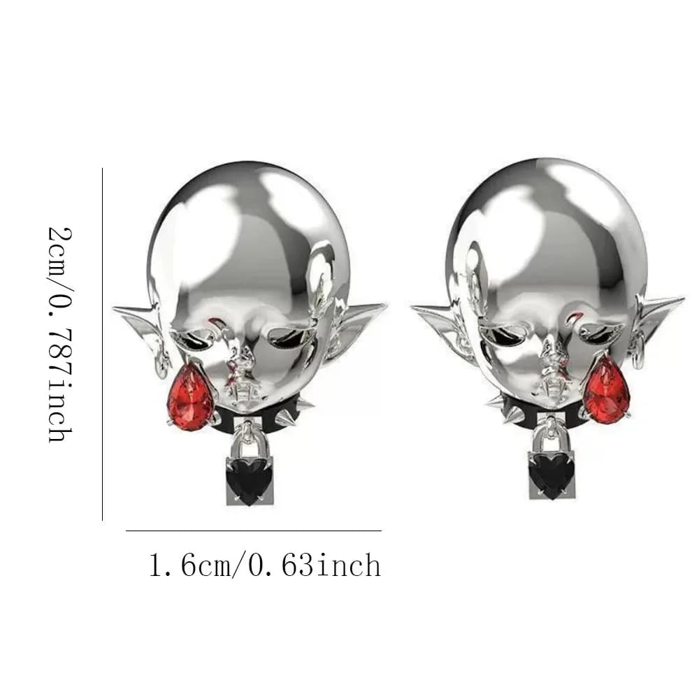 Boucles d'oreilles pendentif en forme de cœur, larmes du diable rebelle, neutre, Unique, tendance, b