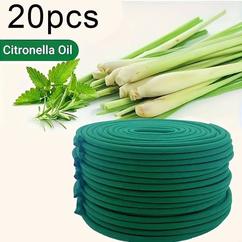 20/40 pièces de bobines de citronnelle naturelle-bâtons d'aromathérapie d'extérieur longue durée, ad