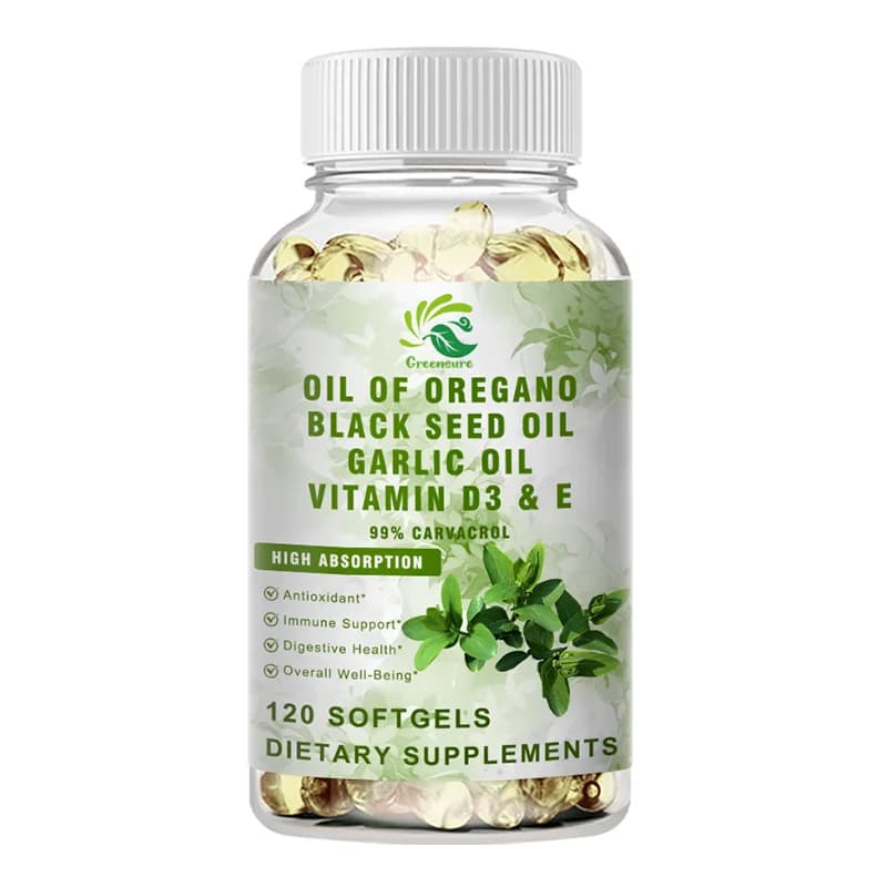 Capsules d'huile d'organo biologique avec carvacrol à 99% concentré élevé - Support digestif, santé 