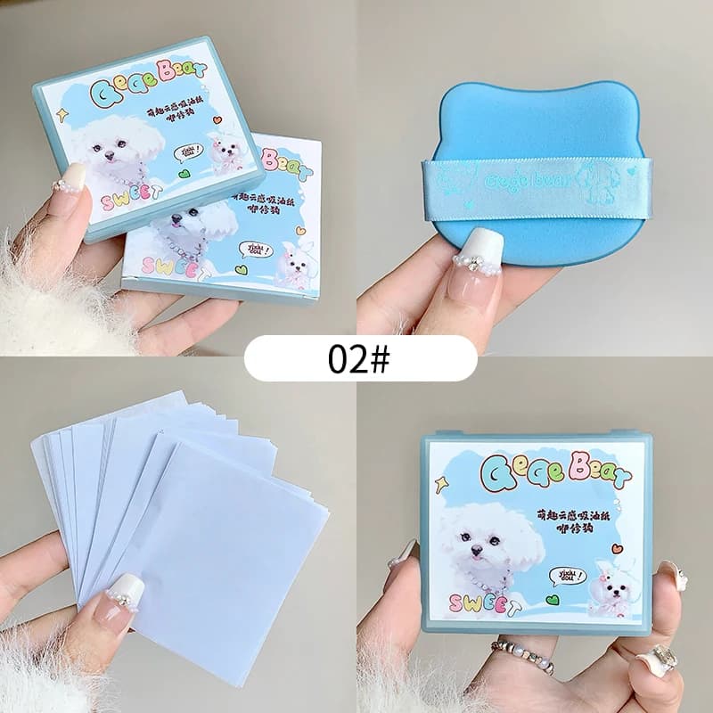 Gegebear Gogo Bear – feuilles absorbant l'huile, 100 feuilles, grande capacité, essentiel d'été avec