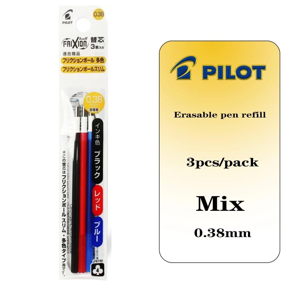 Pilot Frixion Ball Slim, stylo à bille en métal effaçable, 0.38mm, stylo à bille, papeterie Kawaii p