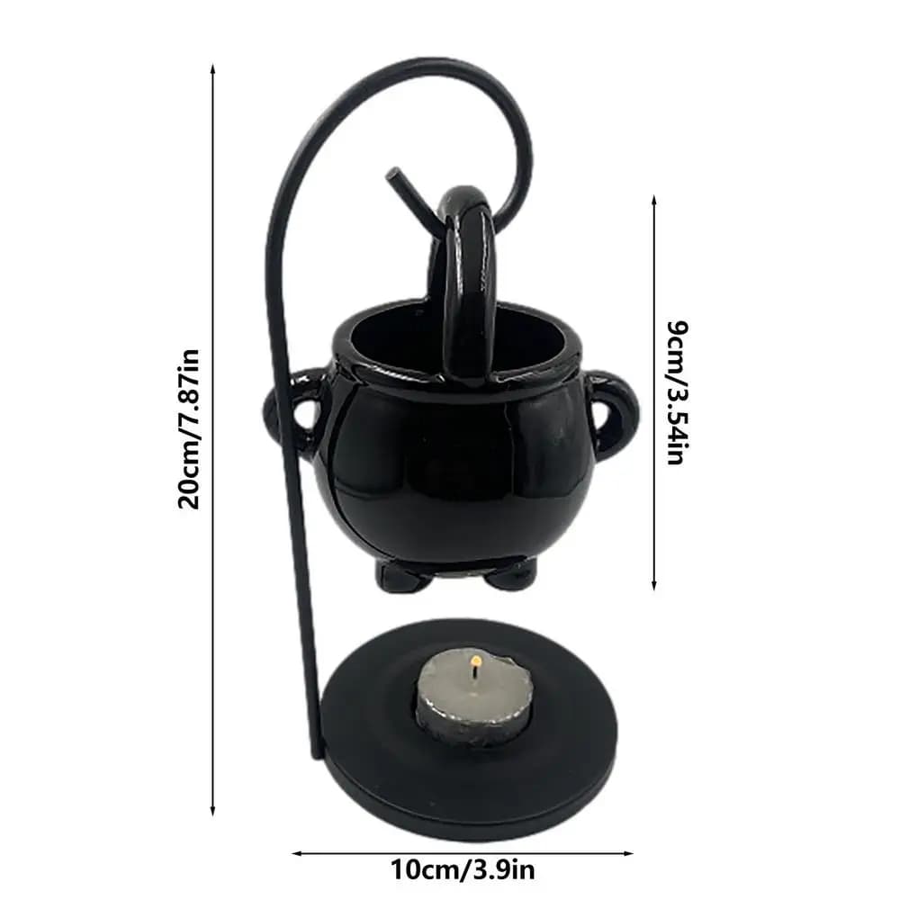 Chaudron de sorcière suspendu, brûleur d'huile, Pot de caldoron de sorcière, bougeoir, diffuseur d'h