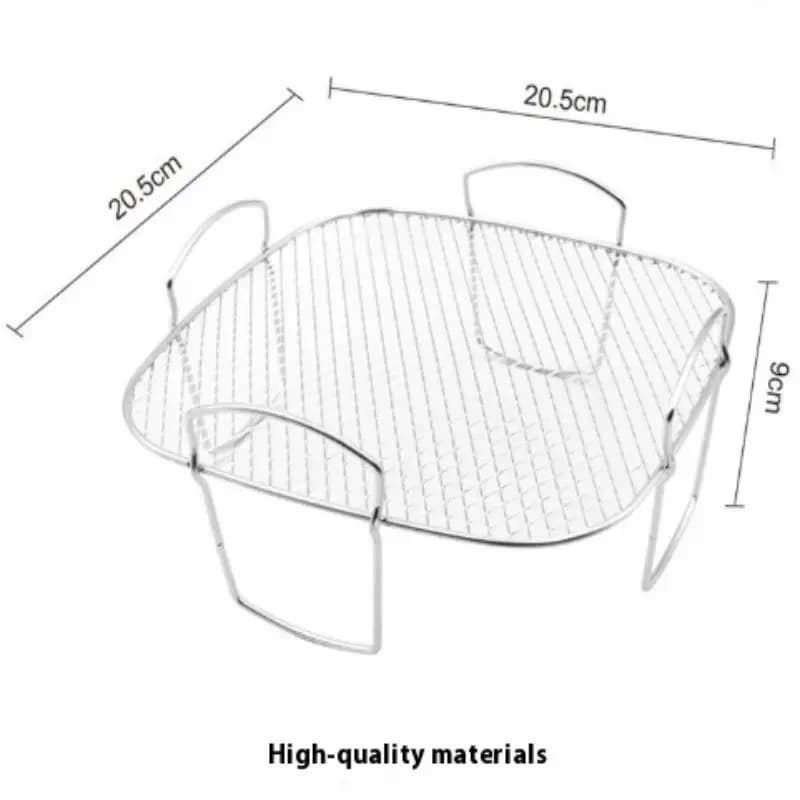 Grille de cuisson empilable en acier inoxydable pour friteuse à air et four, idéale pour la cuisson 
