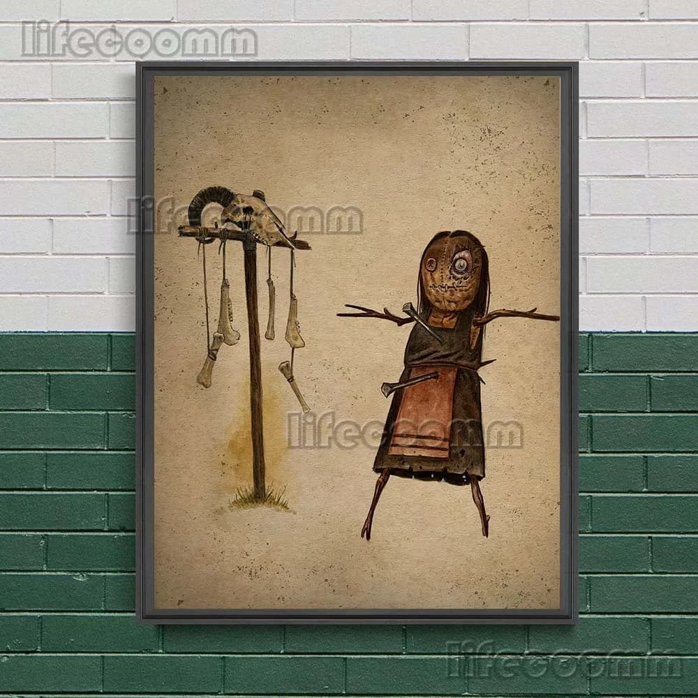 Sorcières chaman anciennes et prêtres fantômes, Art mural Vintage, décoration de maison, peinture su