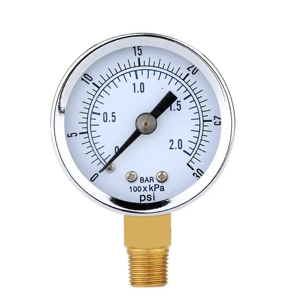 Mini manomètre Portable 0-30 PSI 0-2bar NPT, huile et eau, compresseur d'air à Double échelle, press