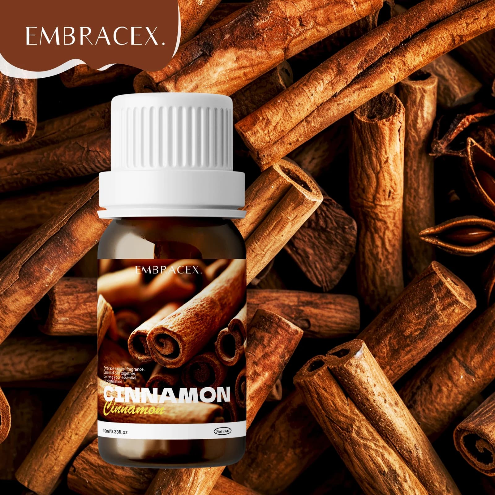 Huile de cannelle 10 ml, 100% naturelle, huiles essentielles de cannelle, huile essentielle d'écorce