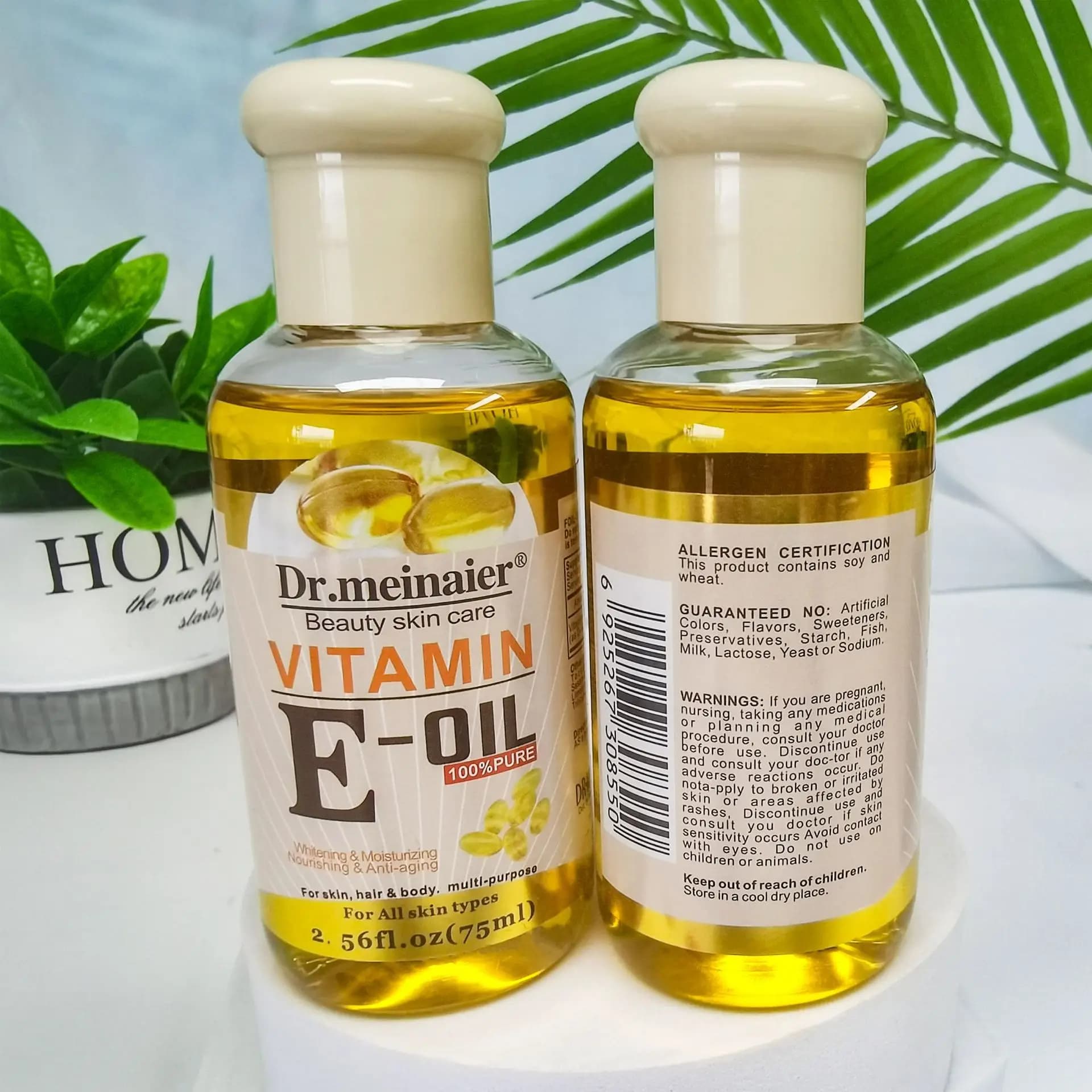 Huile essentielle pour le visage à la vitamine E, blanchiment du matin et de nuit, rétrécit les Pore