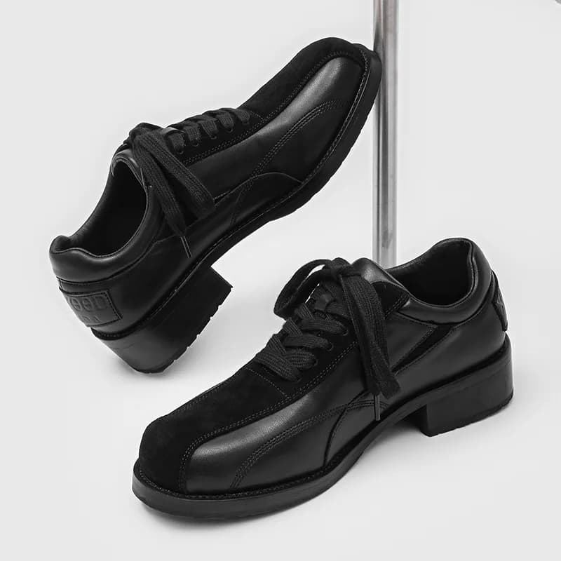Chaussures Derby Rétro Sportswear pour Hommes, Nouveau Style Printemps, Chaussures Derby à Lacets av