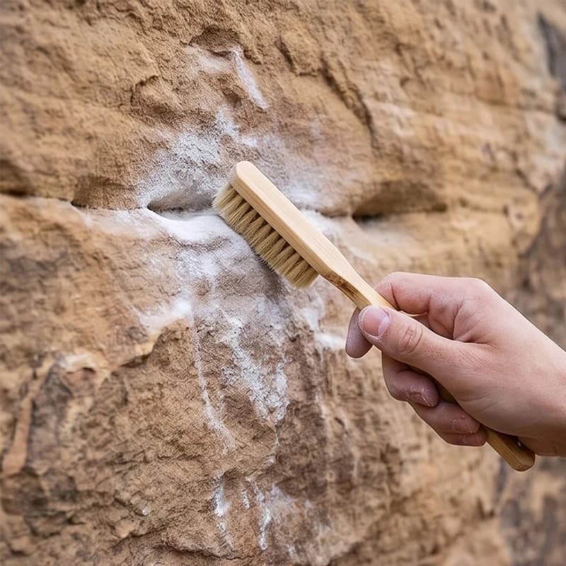 Brosse nettoyage pour l poils manche en bois avec trou pour cordon pour mur d'entraînement, randonné