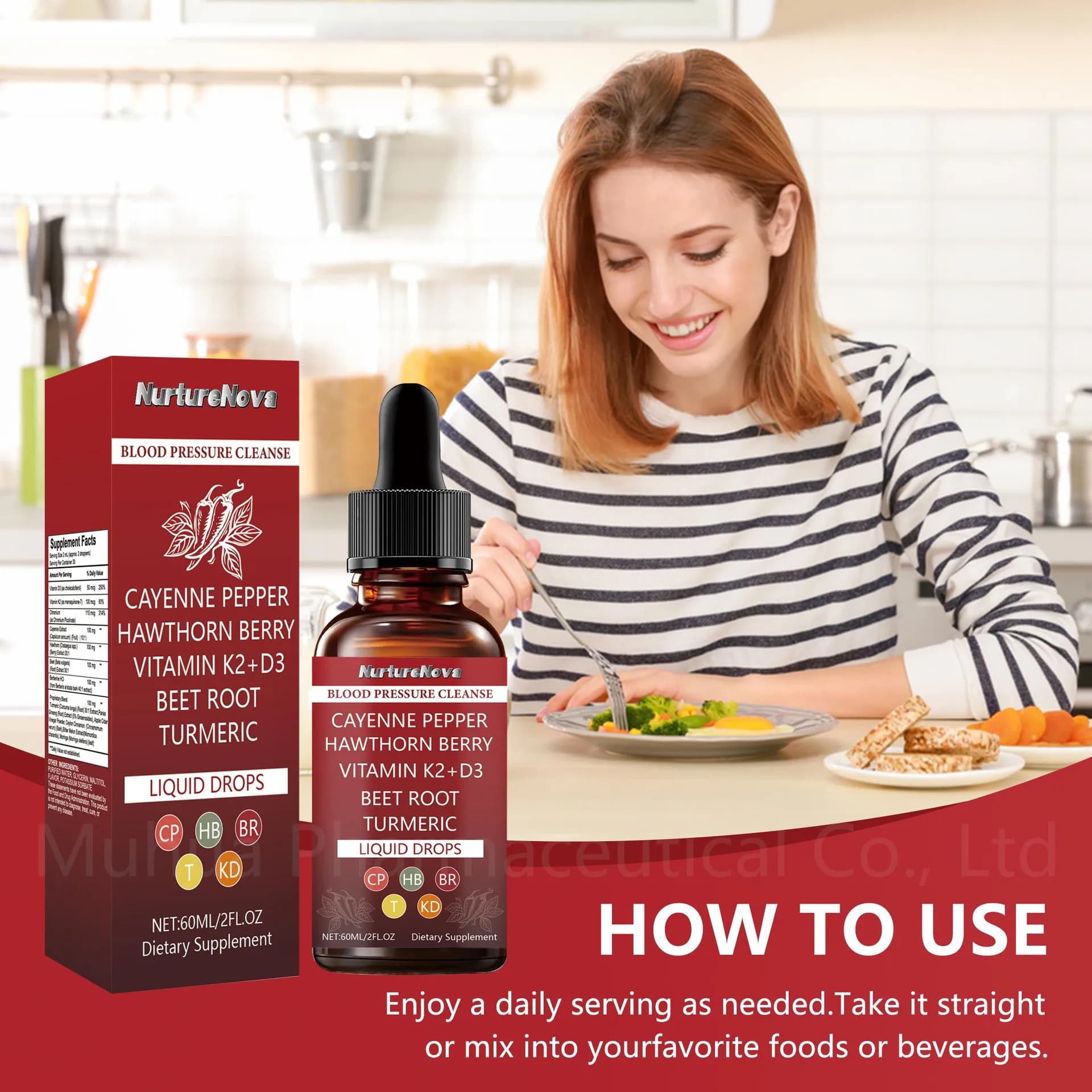 Gouttes alimentaires multi-nutriments les plus vendues, formule à absorption élevée, équilibre nutri
