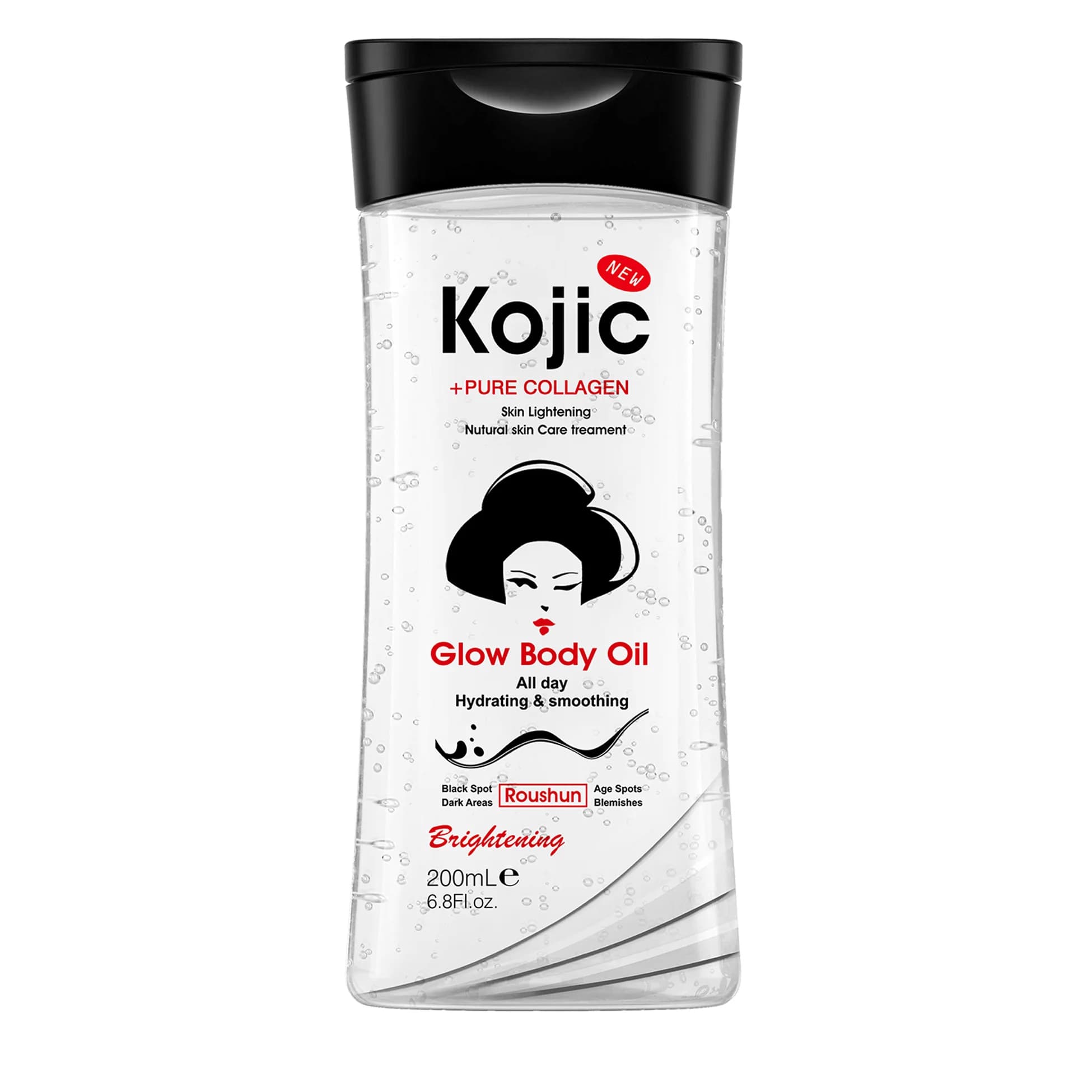 200ml Huile corporelle à l'acide kojique Huile essentielle pour le corps Huile de soin de la peau Hy