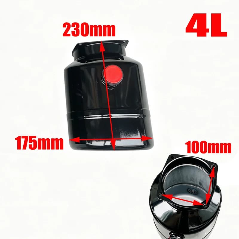Réservoir d'huile hydraulique rond de 4L, 6L, 10L pour groupe motopropulseur de petite puissance, pl