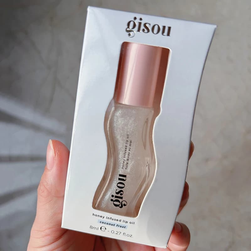 Baume à lèvres hydratant Gisou Glazed Plum, huile à lèvres, gloss, soin des lèvres, bénéfique pour l