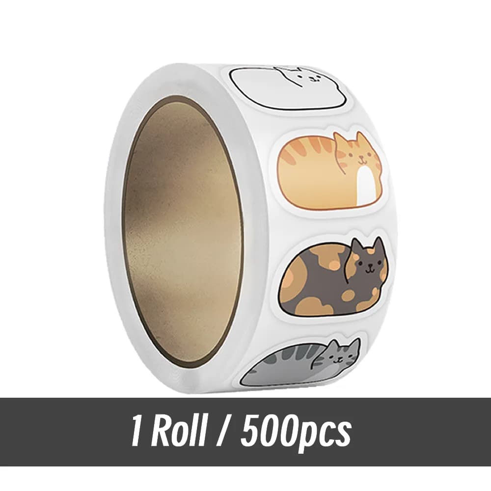500/2500 pièces drôle dessin animé chat Tuo Tuo rouleau autocollants planche à roulettes ordinateur 