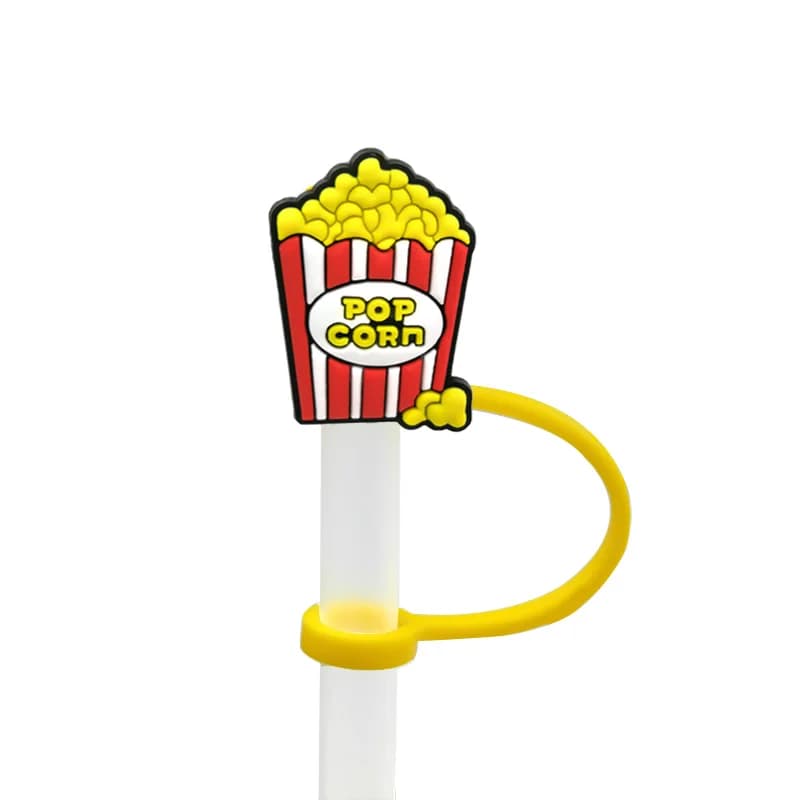 1-30 pièces 8MM fromage Sushi paille couvre capuchon, mignon Snack Silicone paille Topper tasse acce