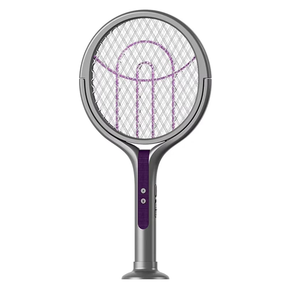 Raquette anti-insectes à tête rotative, raquette électrique rechargeable pour tuer les mouches, lamp
