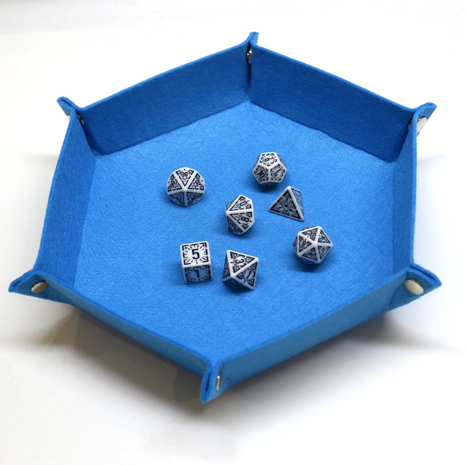 Ensemble de plateaux à dés pliables, 1 pièce, plateaux à dés hexagonaux, plateau roulant, support de