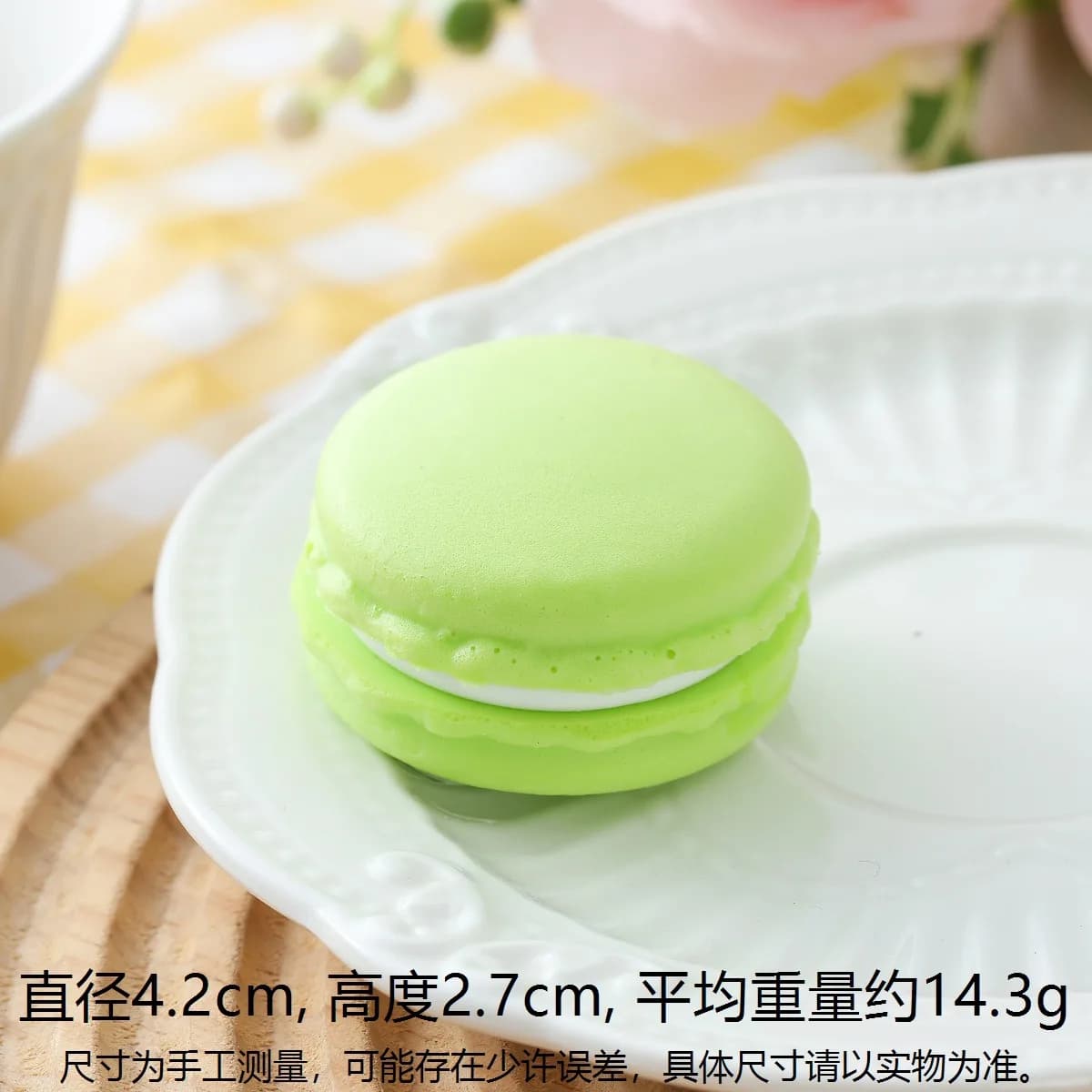 Jouet sensoriel anti-stress Macaron 5,5 cm en PU, à rebond lent, en forme de gâteau, donut ou pain, 