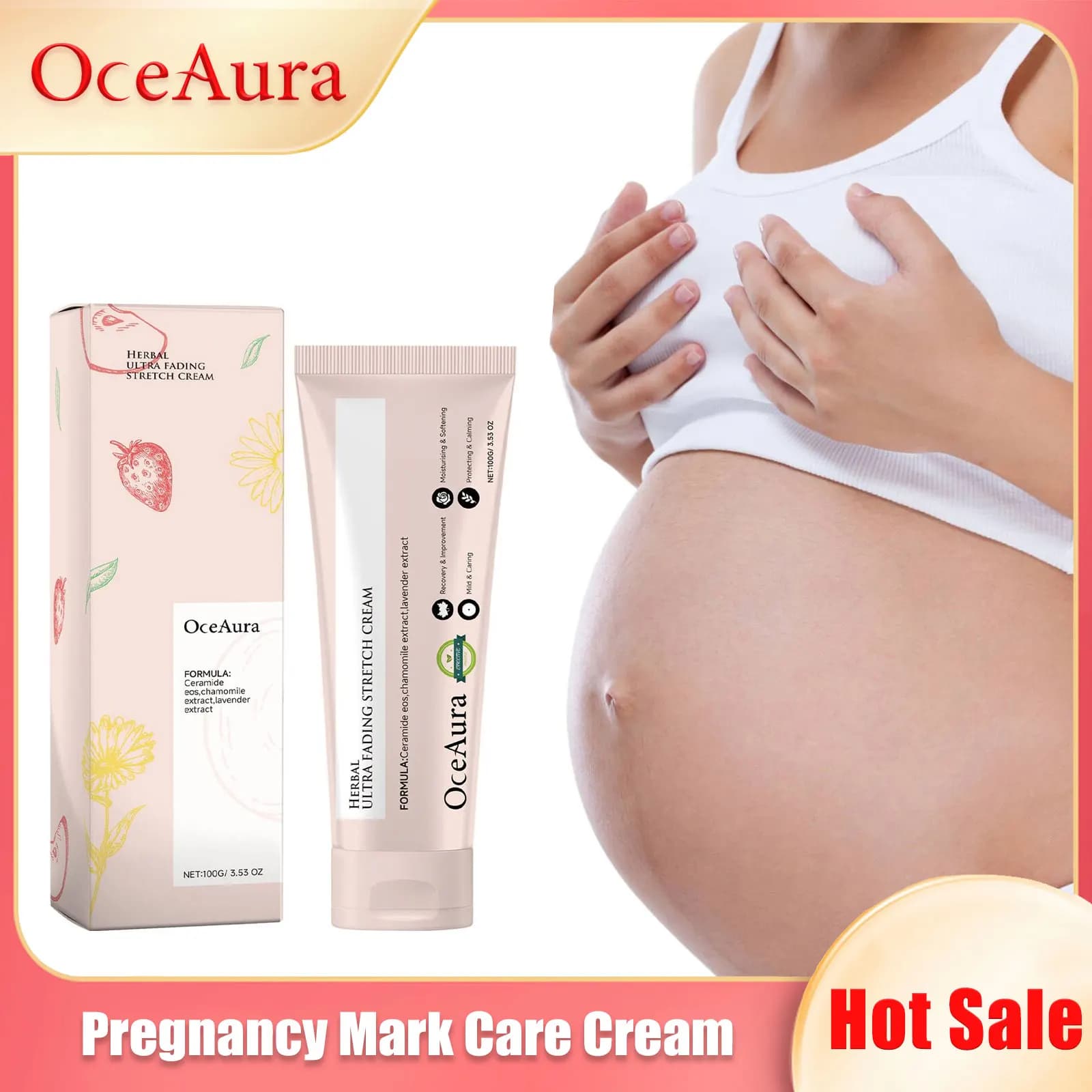 Crème de traitement post-partum pour femme enceinte, efficace, raffermissante, élimine les lignes de