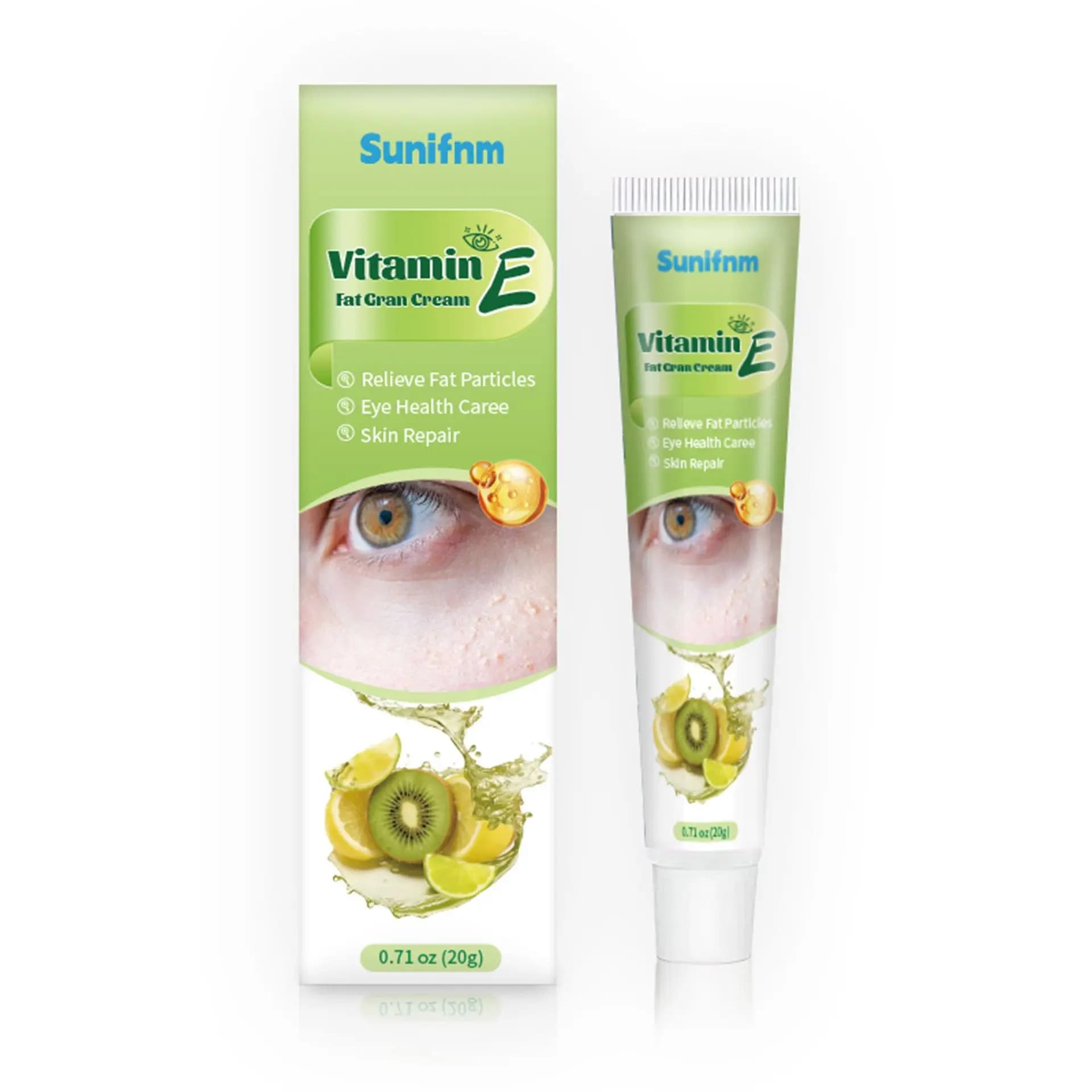 Crème de Soin Hydratante à la Vitamine E et aux Acides de Fruits pour la Peau, enrichie en granules 
