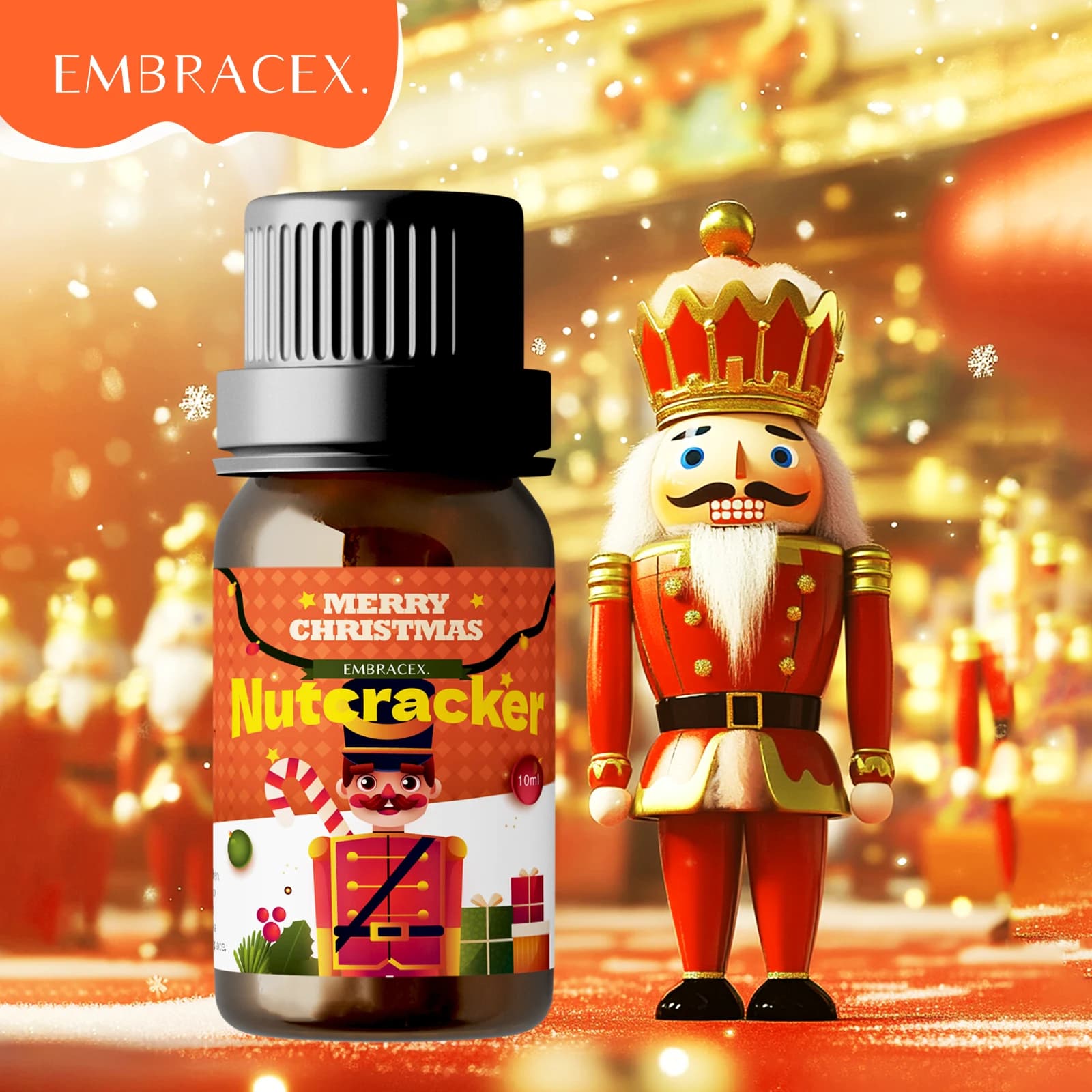Huile Essentielle Casse-Noisette 10ml – Huiles Essentielles Joyeux Noël pour Fabrication de Bougies 