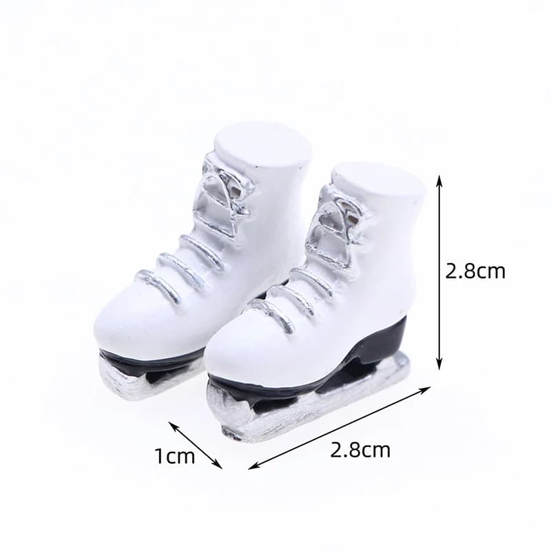 Patins à roulettes pour poupée, chaussures de patinage de Simulation miniatures, 1 paire de modèles 