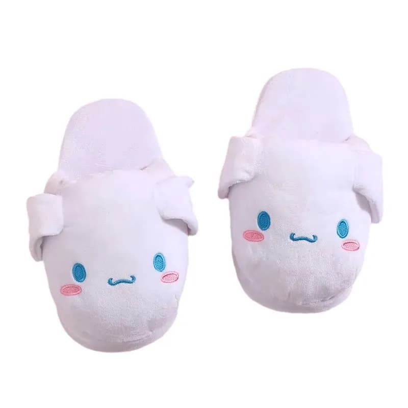 Pantoufles Cinnamoroll pantoufles en coton de dessin animé oreilles bougeront des pantoufles de mais