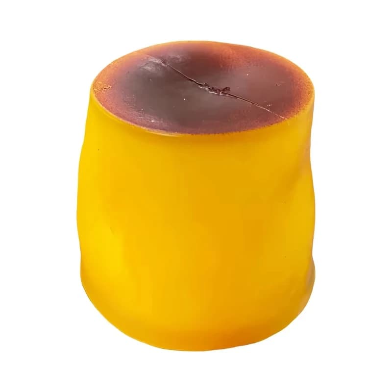 Jouet anti-stress en forme de pudding au caramel, sonore et croustillant, fait main, DIY, non-rétrac