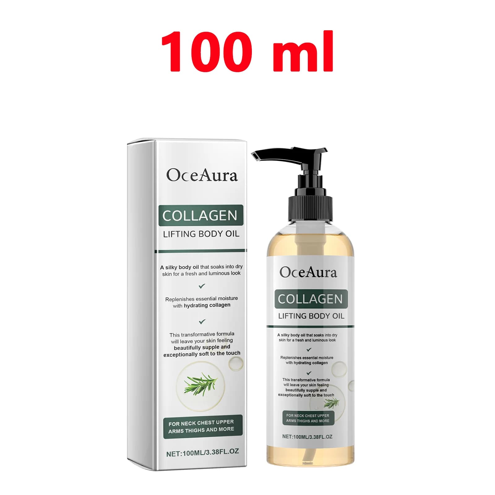 Huile corporelle au collagène hydratante, huile essentielle pour massage du corps entier, pour les b