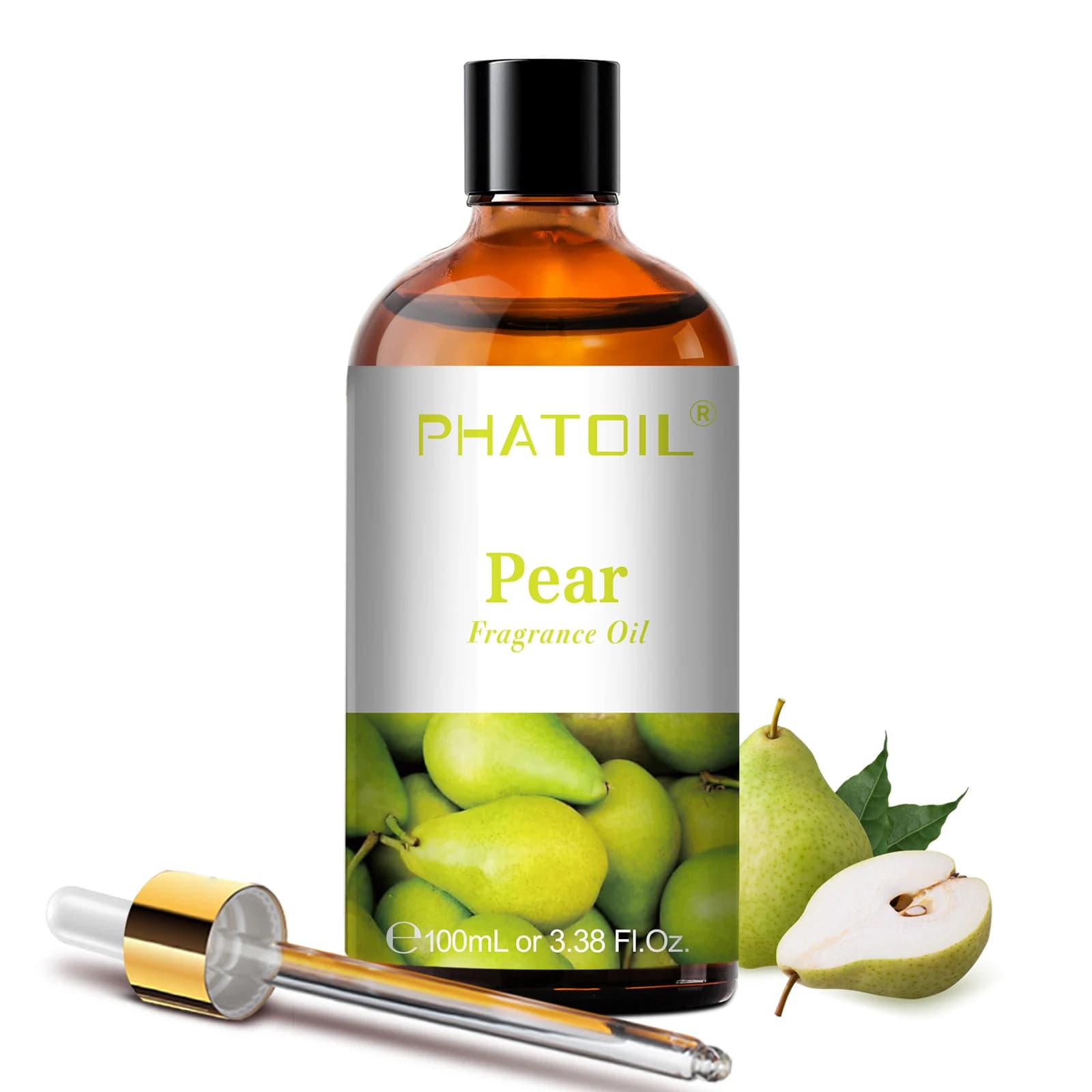 PHATOIL 100ml huile parfumée d'aromathérapie avec compte-gouttes en verre citron noix de coco fraise