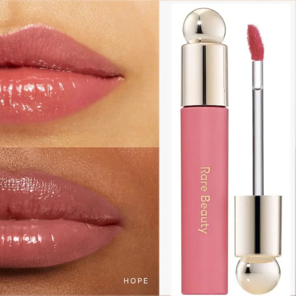 Brillant à lèvres liquide lisse, beauté rare, hydratant, durable, naturel, lumineux, léger, réparati