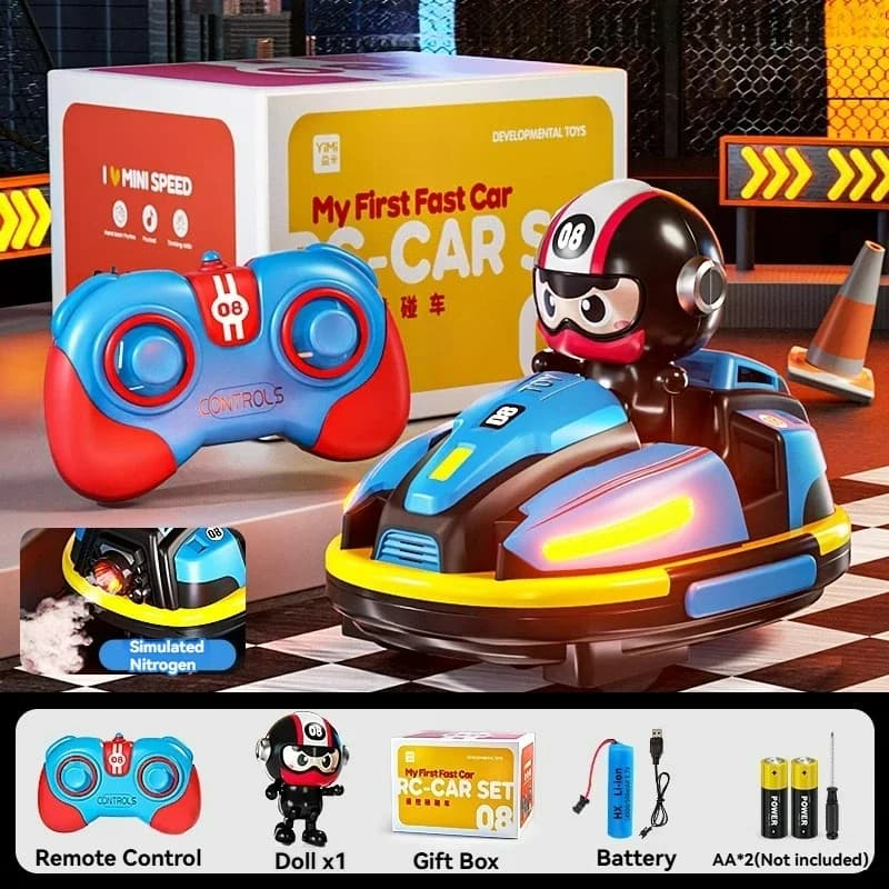 Voiture de combat télécommandée pour tout-petits garçons et filles, jouet robot karting à catapulte 
