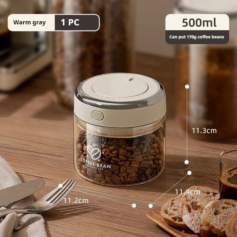 Bocaux de stockage des aliments, conservation des grains de café scellés sous vide, étanche à l'humi