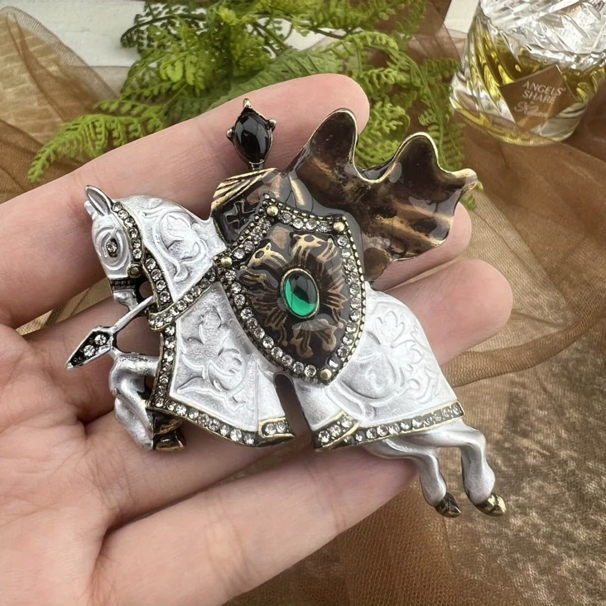Broches de luxe baroques à motif cheval et licorne pour hommes et femmes, bijoux et accessoires, cad