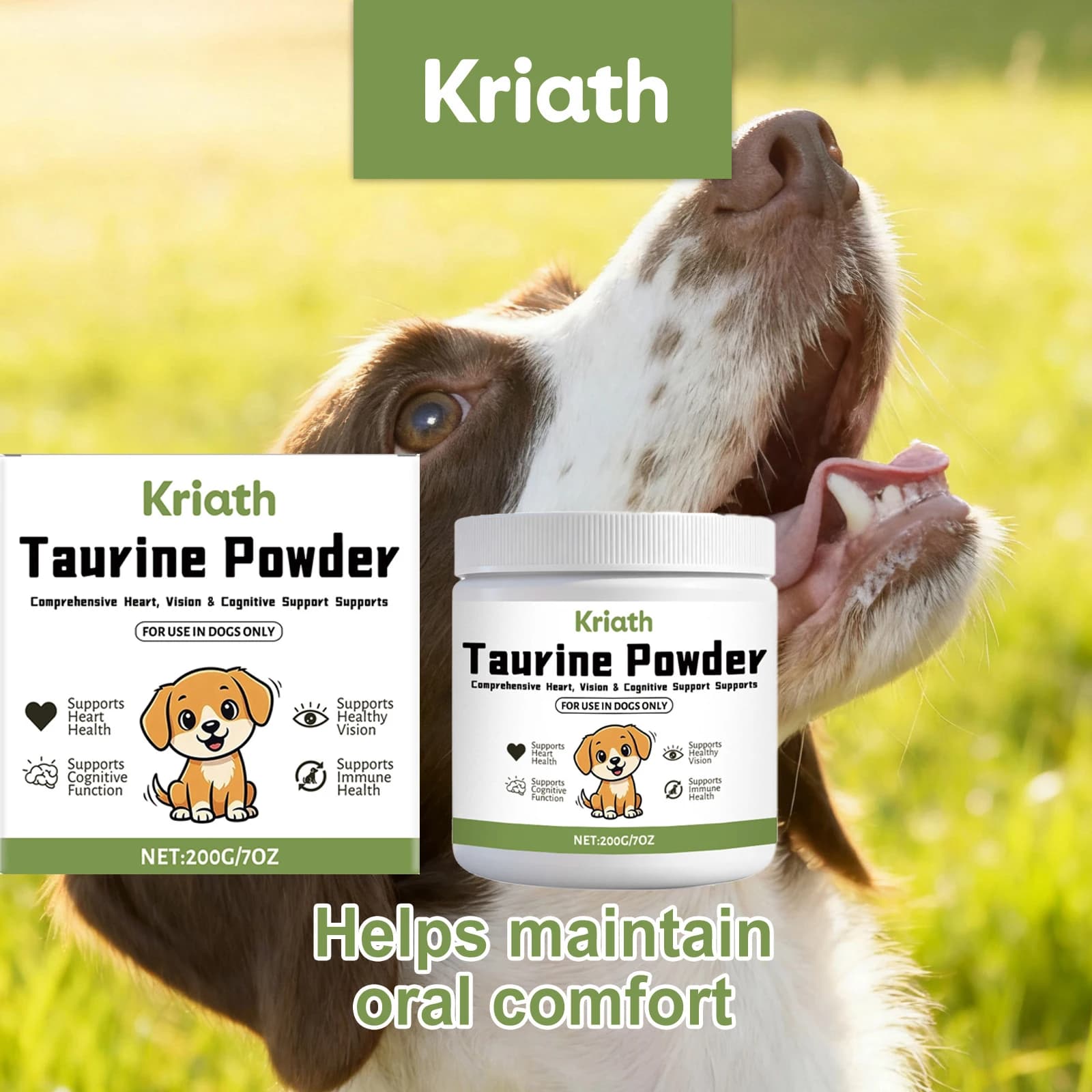  Poudre de Taurine pour Animaux de Compagnie : Soutien Cardiaque, Maintien de la Vision Normale, Am