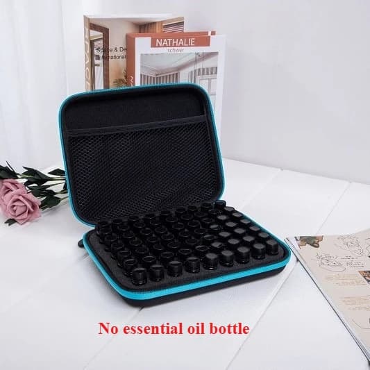 63 bouteilles de boîte d'huile essentielle 1-3ml, sac de collecte d'huile essentielle, sac de rangem