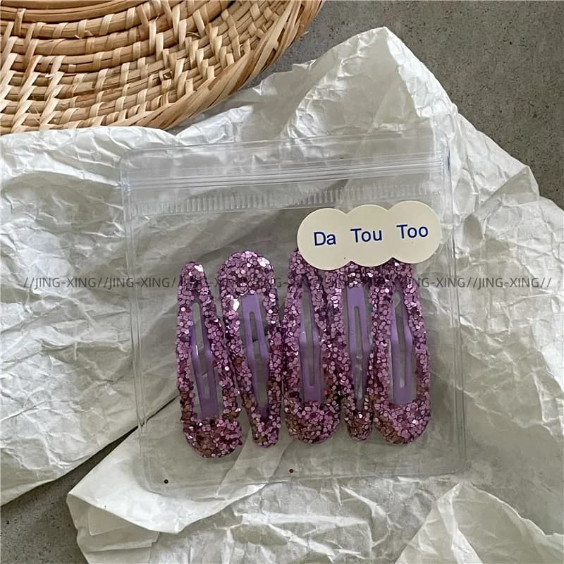 Pince à cheveux en forme de goutte d'eau BB, paillettes colorées personnalisées, pince à frange Swee