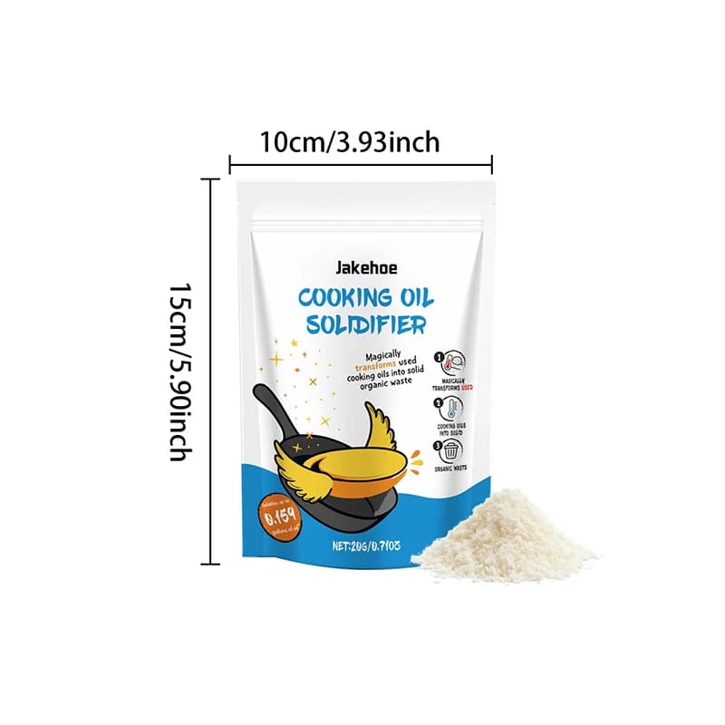 Huile de cuisson solidificateur poudre durcisseur de graisse chaude pour friteuse utilisée déchets d