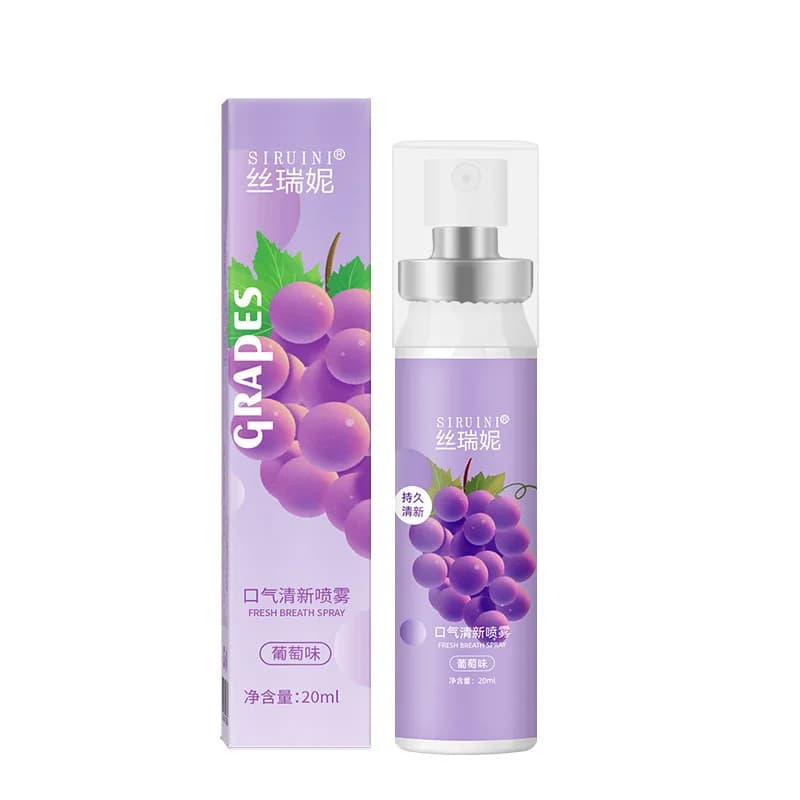 Spray buccal rafraîchissant à la menthe, spray portable aromatisé aux fruits, rafraîchit l'haleine, 