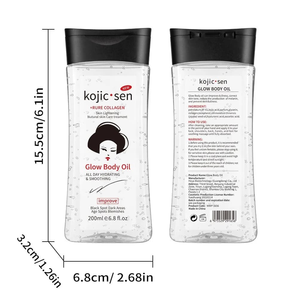 Huile essentielle de Massage corporel à l'acide kojique, nourrit la peau, commerce extérieur, SPA co