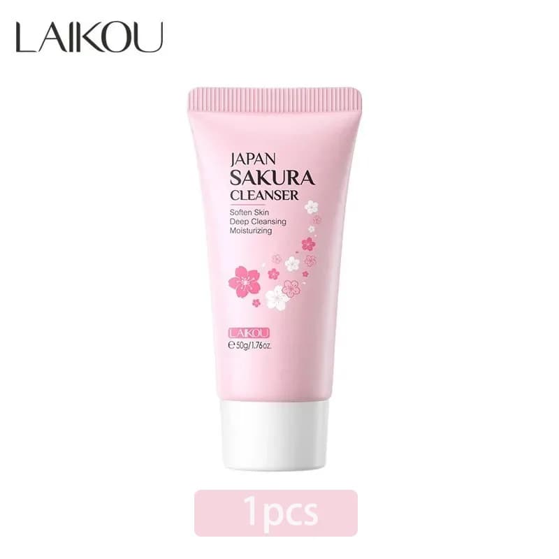LAIKOU Sakura nettoyant doux nettoyage en profondeur contrôle de l'huile hydratant rétrécit les Pore
