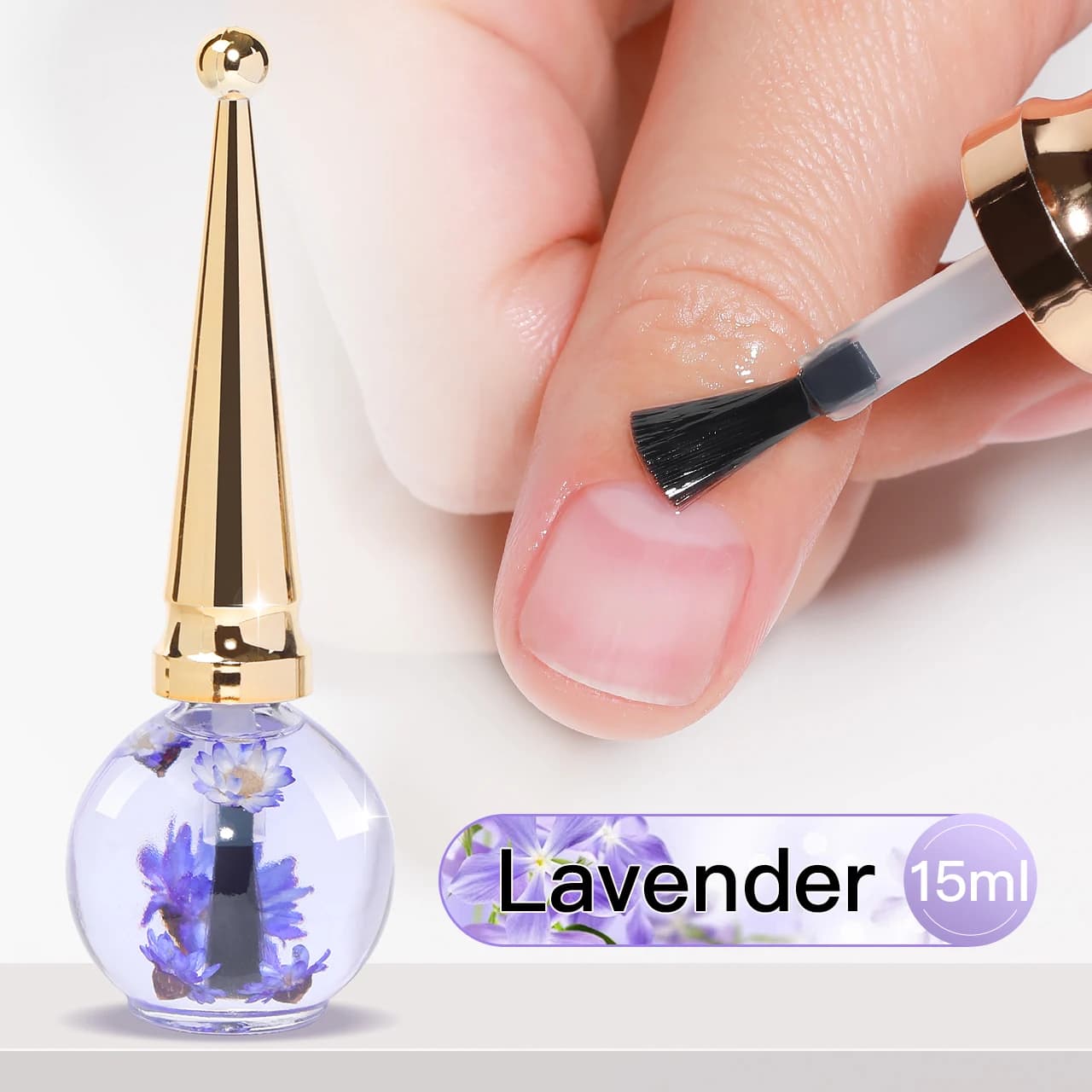 IDadvocate COLOR-Huile parfumée pour le soin des ongles, huile naturelle avec de vraies fleurs, 15ml
