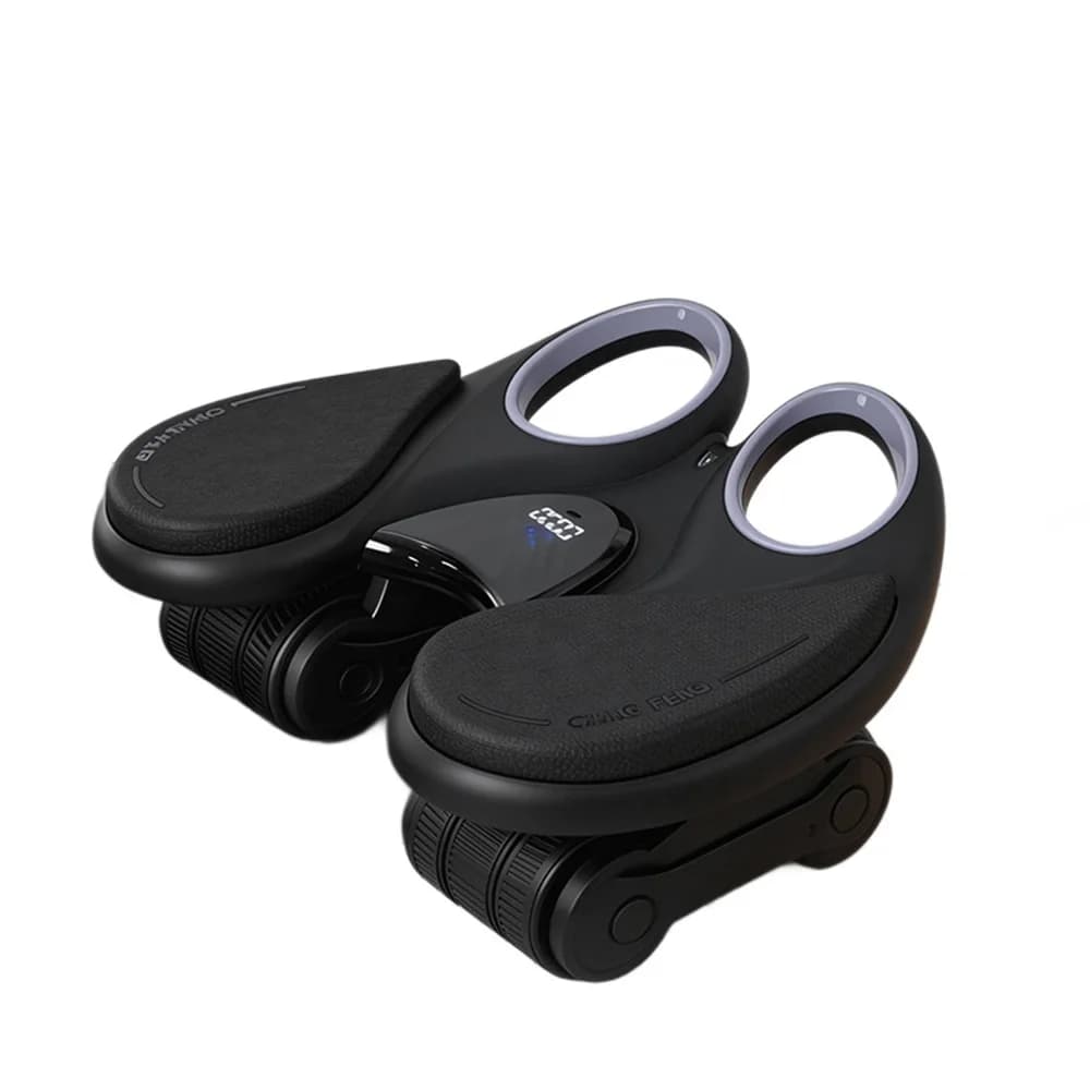 Rouleau abdominal professionnel avec support pour les coudes et rebond automatique, roues larges dou
