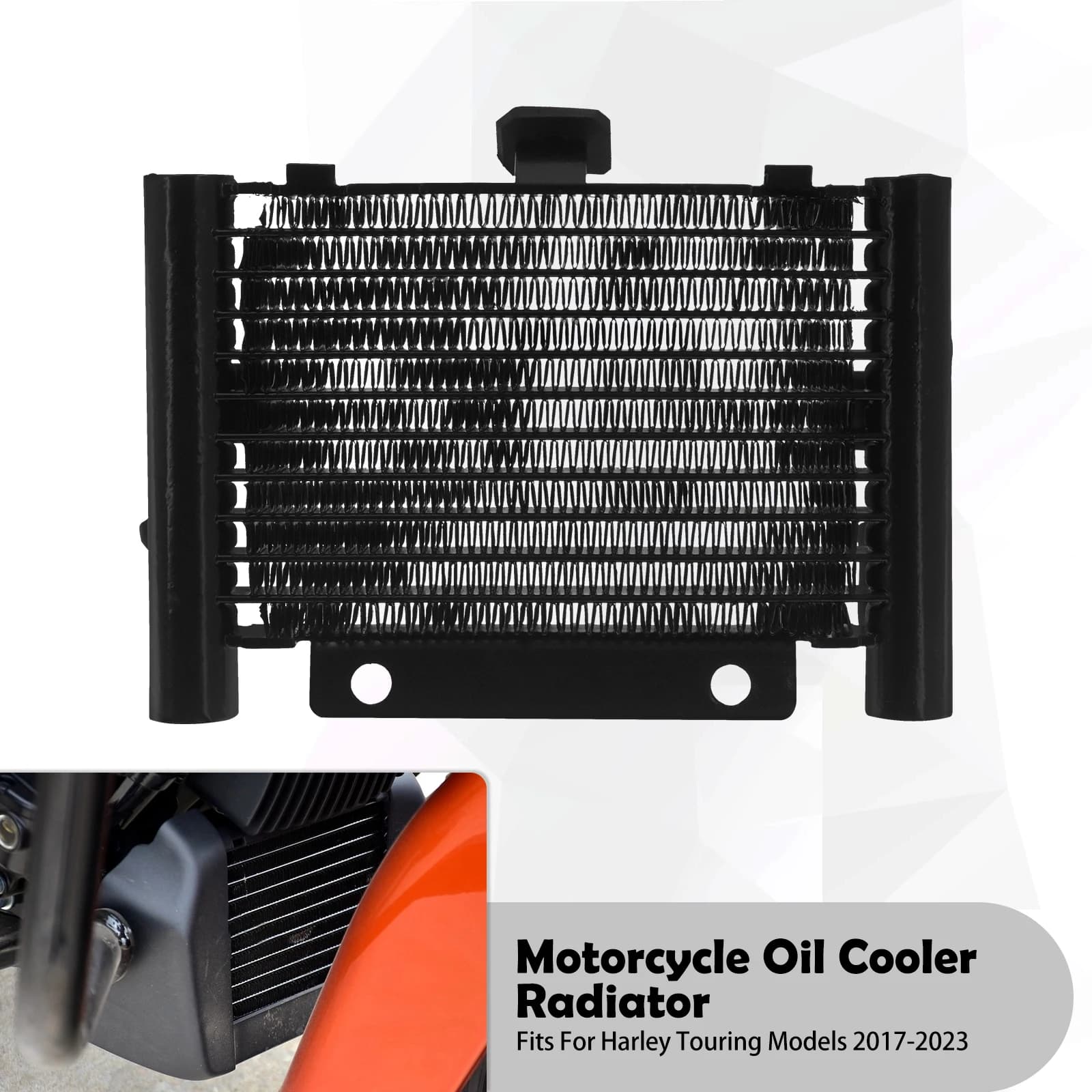 Refroidisseur d'huile moto, eau noire précieuse pour Harley Touring Street Electra Leicefoetal de Ro