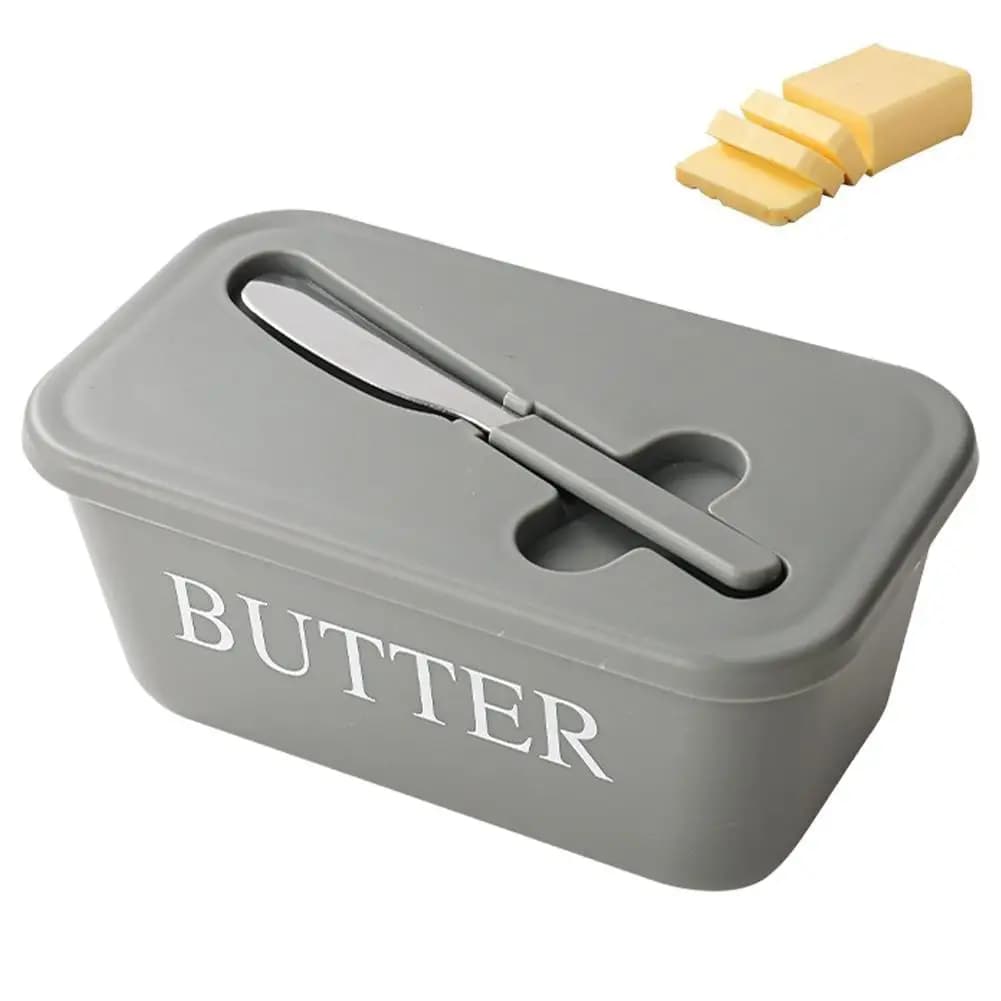 Pot à beurre en PP avec couvercle et spatule, boîte à beurre hermétique pour réfrigérateur, récipien