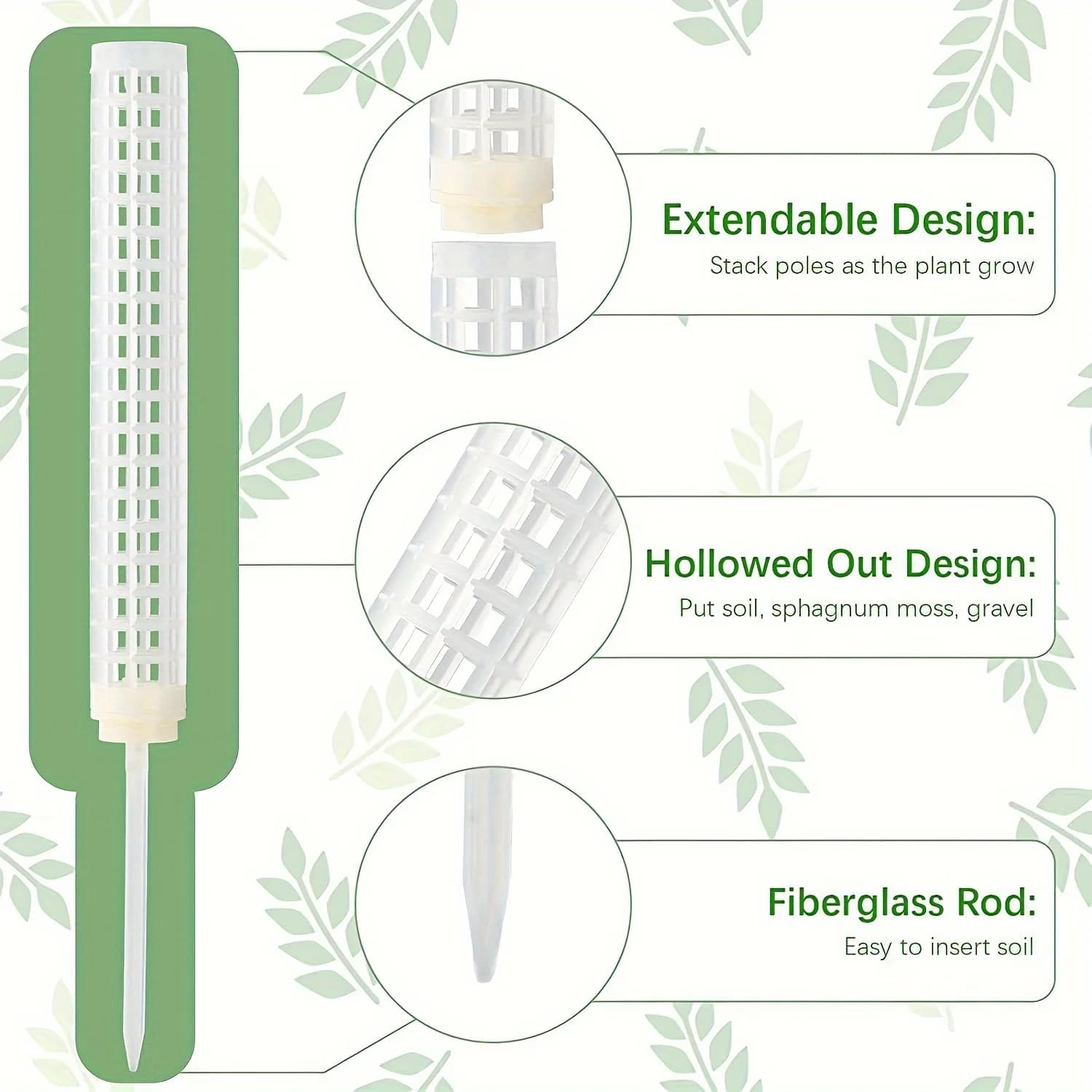 Perche en mousse 1 pièce: donnez à vos plantes grimpantes Monstera le soutien puissant dont elles on