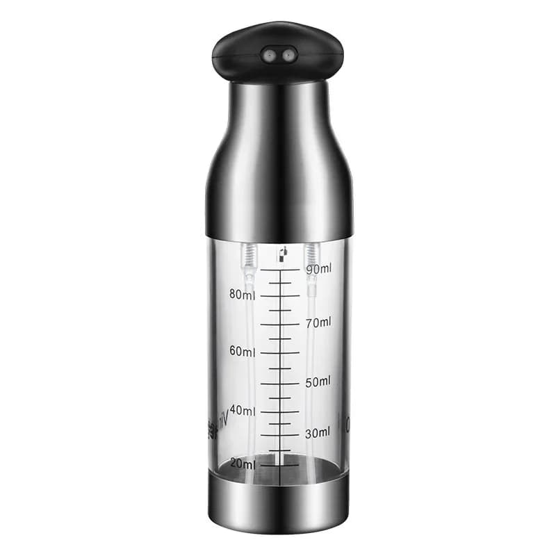 Bouteilles de vinaigre d'huile à Double tête en acier inoxydable de 200ml, Spray d'huile pour salade