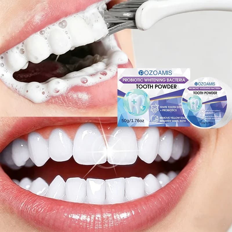 Poudre blanchissante pour les dents - Nettoie en profondeur et rafraîchit l'haleine, renforce les so
