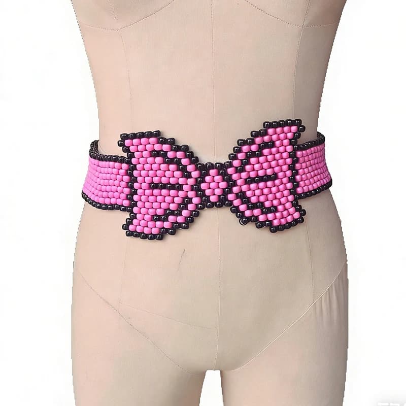Tenue de festival rave pour femme, harnais de taille bohème pour femme, ceinture Kandi à nœud papill