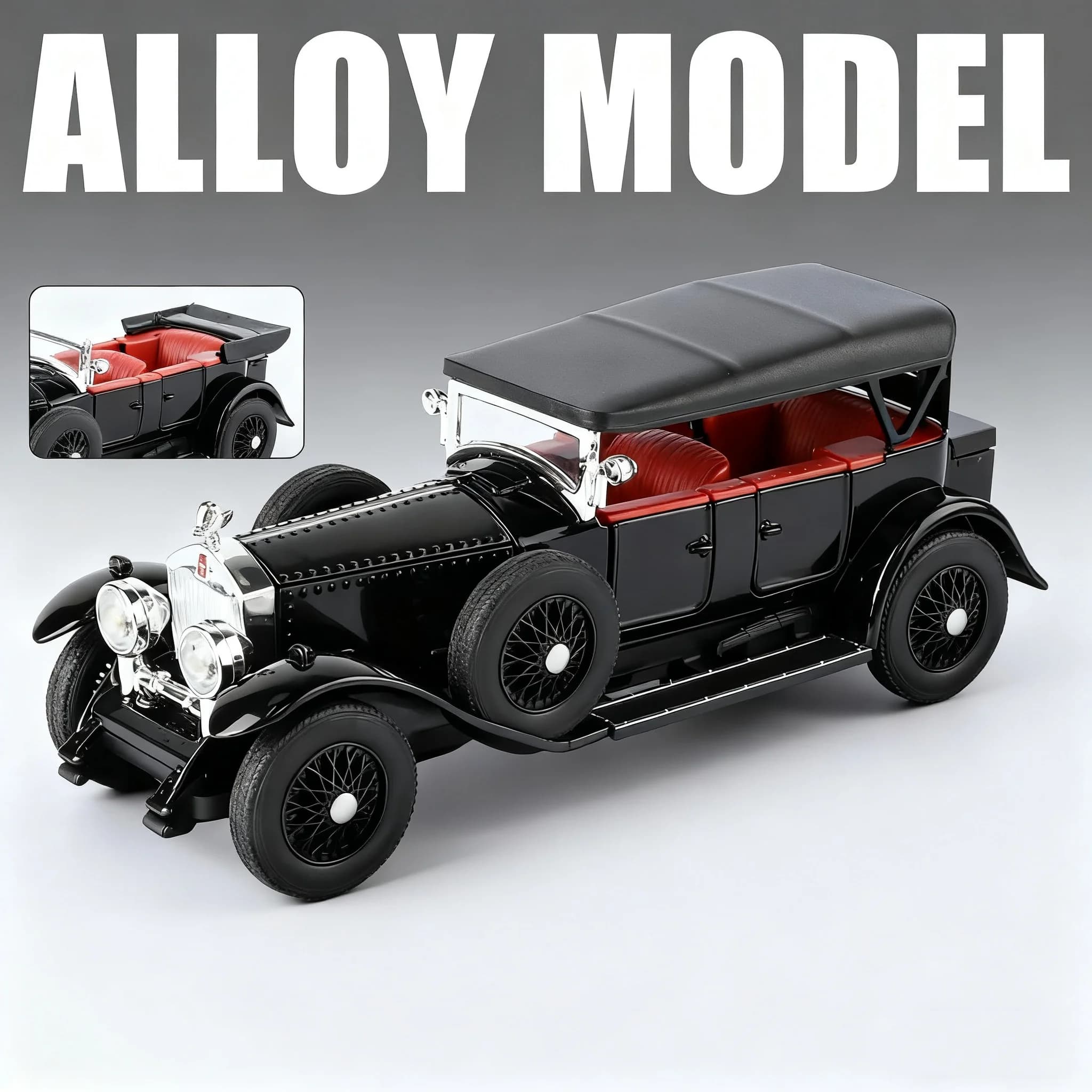 1/32 Rolls-Royce Phantom I alliage classique ancien modèle de voiture en métal rétro Luxy véhicules 